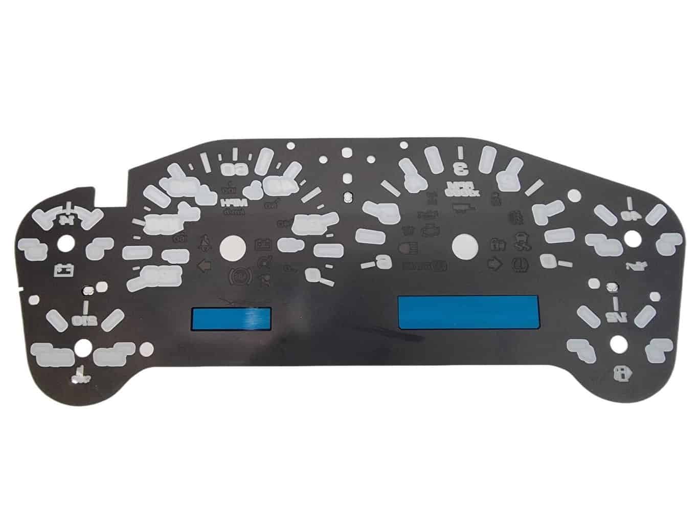 Blue Gradient Gauge Face Overlay Kit For 2007-2013 GM Trucks & SUVs - Custom Dash Upgrade